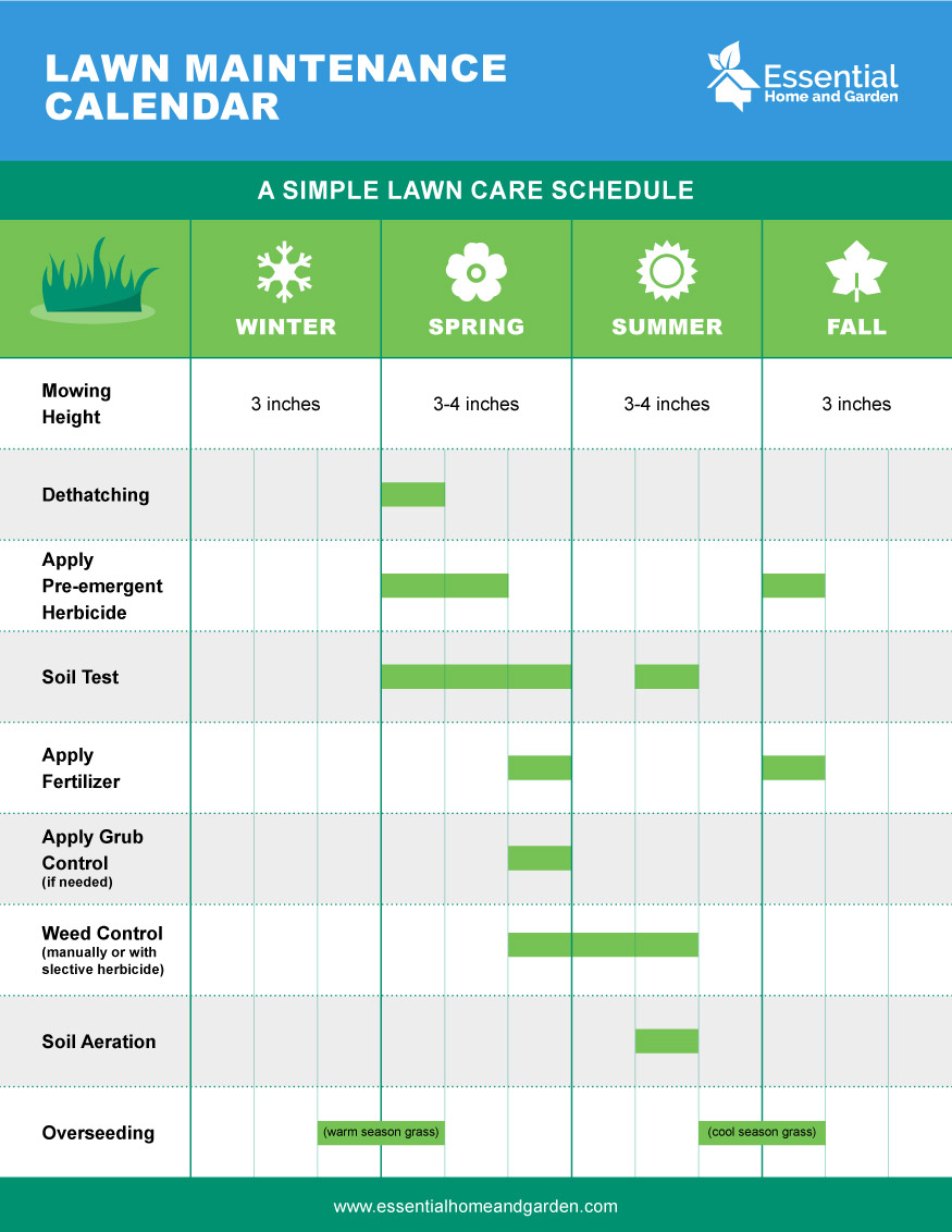 A Simple Lawn Maintenance Schedule 10 Steps a Lush Lawn (2022)